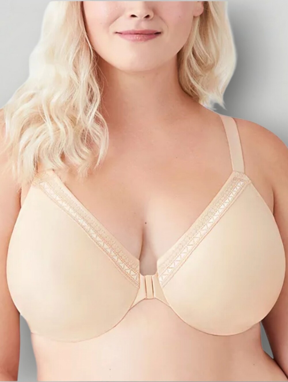 Wacoal Perfect Primer Front Close Underwire Bra 38D Sand 855313 Full Coverage